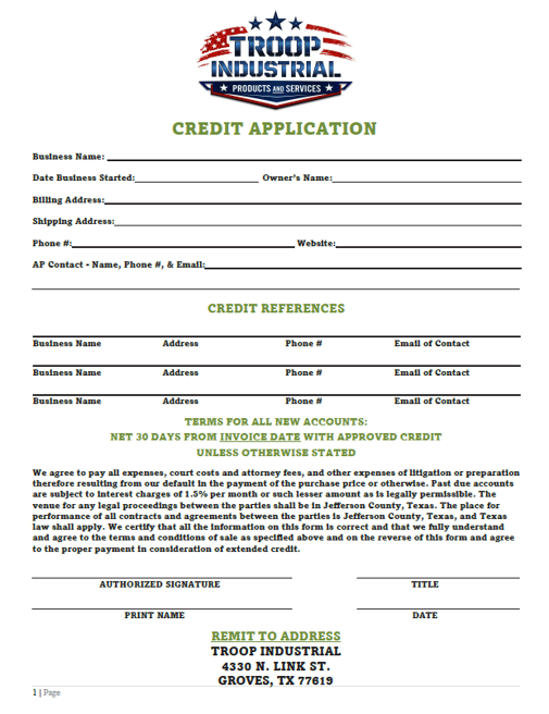 Troop Credit App pic